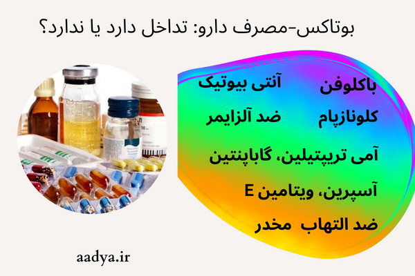مصرف دارو قرص و بوتاکس